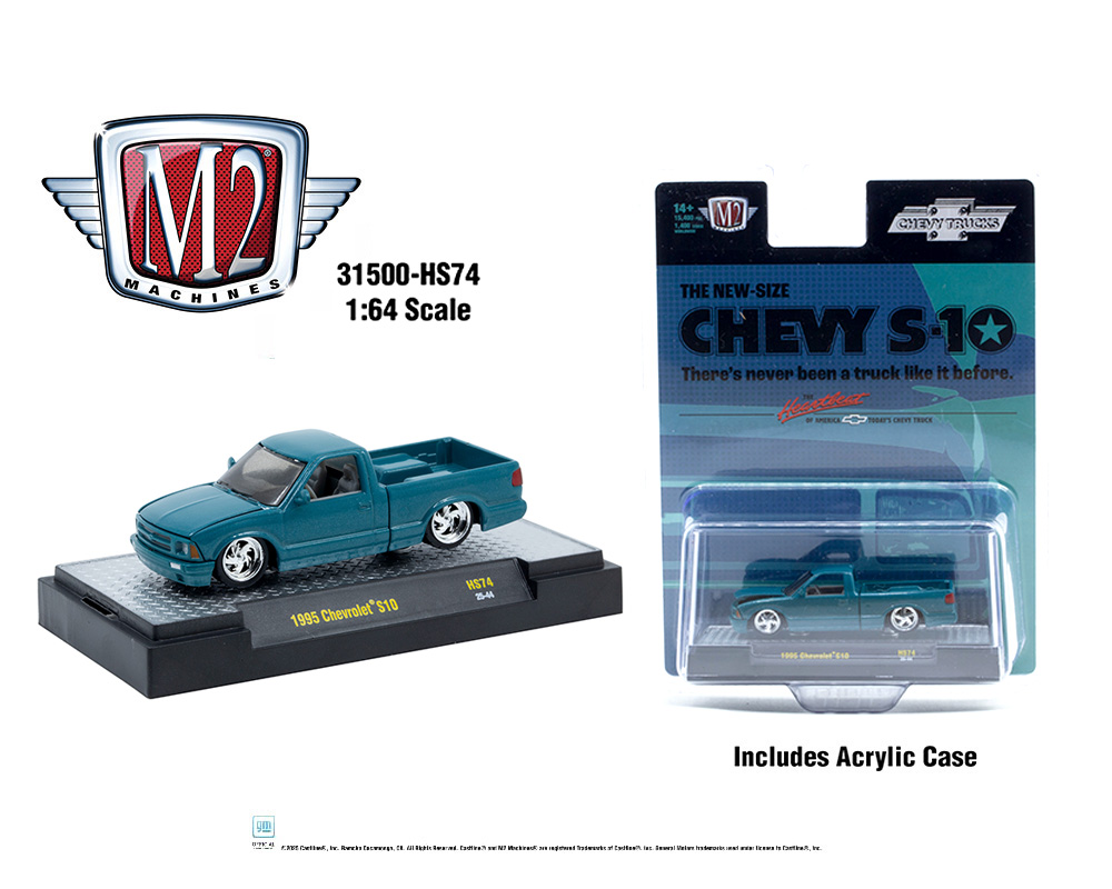 HS74 - M2 Machines 1:64 1995 Chevrolet S10 Custom – Hobby Exclusive
