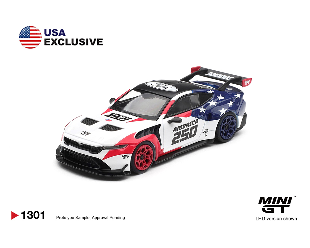 #1301 - (Preorder) Mini GT 1:64 Ford Mustang GTD America 250 USA Exclusive LHD- Limited Edition *Limit 2 Per Order*