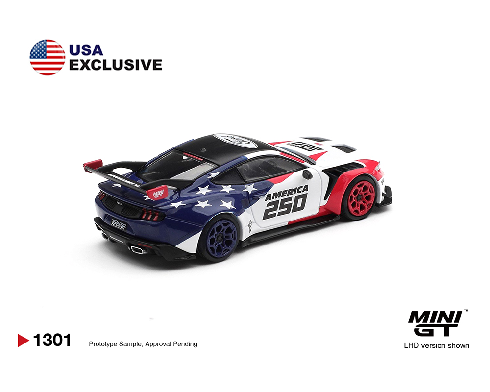 #1301 - (Preorder) Mini GT 1:64 Ford Mustang GTD America 250 USA Exclusive LHD- Limited Edition *Limit 2 Per Order*