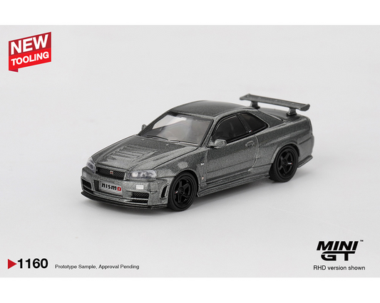 #1160 - (Preorder) Mini GT 1:64 Nissan Skyline GT-R Dark Metal Gray (NISMO BNR34 CRS Version)