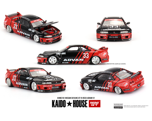 #191 - Kaido House x Mini GT 1:64 Nissan Skyline GT-R (R33) Kaido Works ADVAN