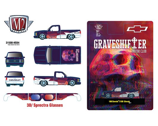 HS84 - (Preorder) M2 Machines 1:64 1990 Chevrolet C1500 Siverado with 3D Sprectra Glasses - ***Limit 2 per order