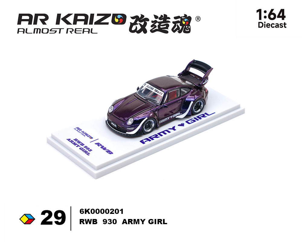 (Preorder) Almost Real 1:64 KAIZO RWB 993 Army Girl Special Edition – Candy Purple