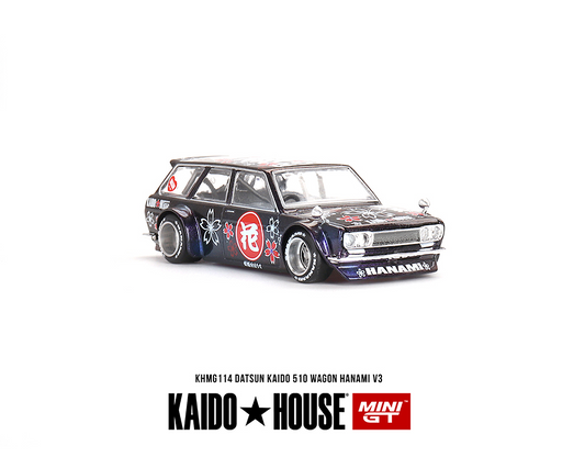 Kaido House x Mini GT 1:64 Datsun KAIDO 510 Wagon Hanami V3 – Magic Purple