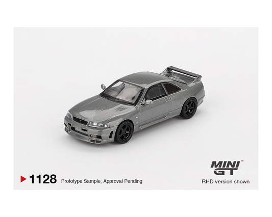 #1128 - Mini GT 1:64 NISSAN Skyline GT-R Dark Metal Gray (NISMO BCNR33 CRS Version) – Limited Edition