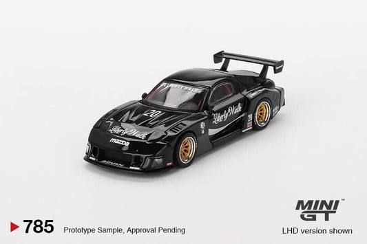 (Preorder) Mini GT 1:64 MAZDA RX-7 LB-Super Silhouette – Liberty Walk Black – Mijo Exclusives