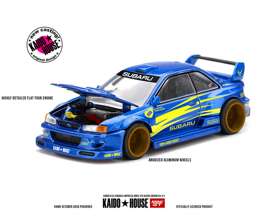 #318 - (Preorder) Kaido House x Mini GT Subaru Impreza WRX STI KAIDO WORKS V1 – Blu