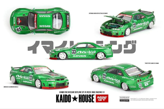 (Preorder) Kaido House x Mini GT 1:64 Nissan Skyline GT-R (R33) Imai Racing V1- Green
