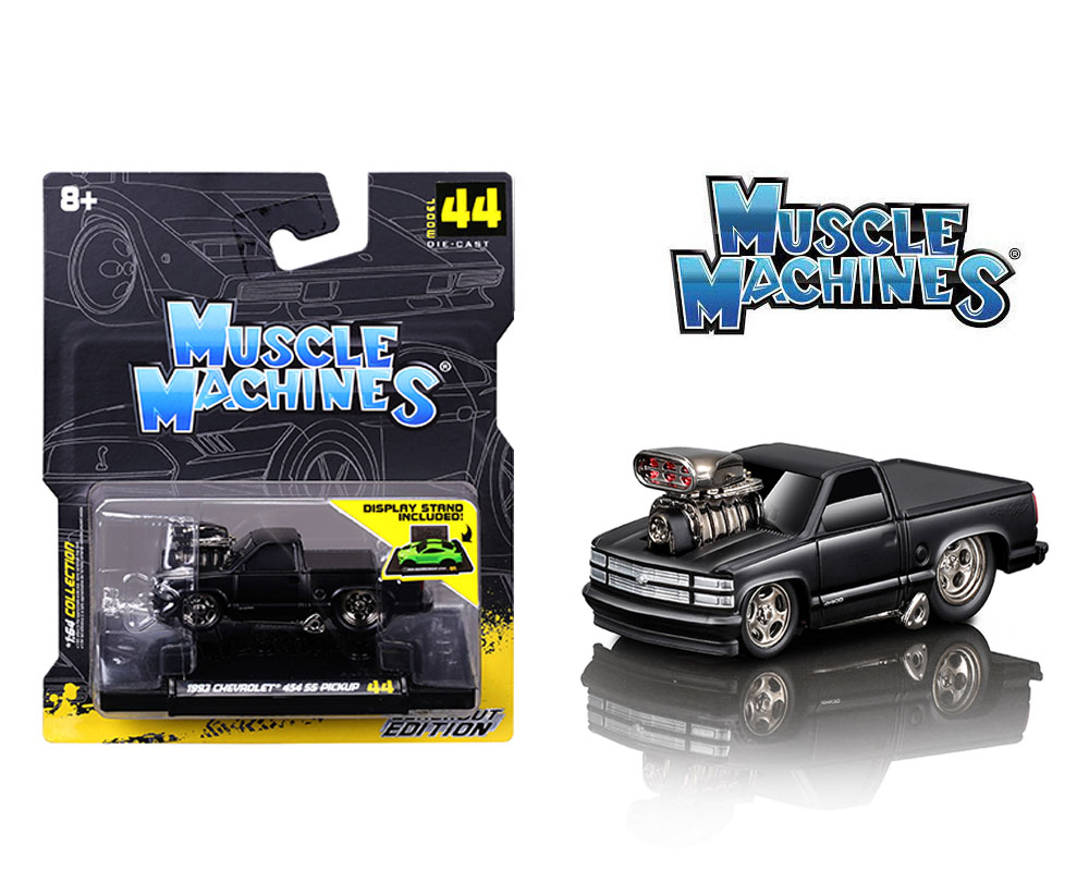 Muscle Machines 1:64 1993 Chevrolet 454 SS Pickup Truck – Blackout Edition