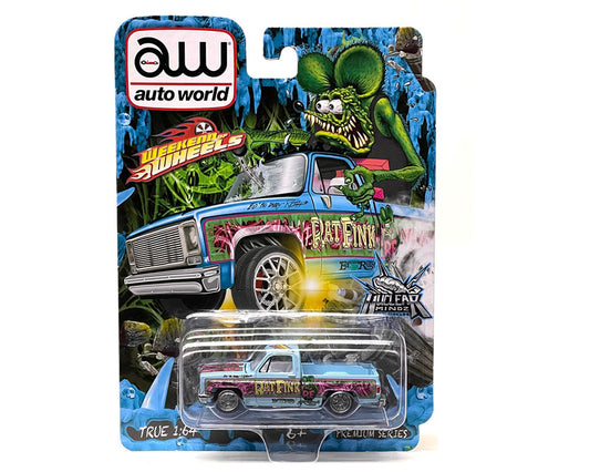 Auto World 1:64 1983 Chevrolet Silverado Custom Rat Fink Limited Edition - Blue - HOC Exclusives 2023