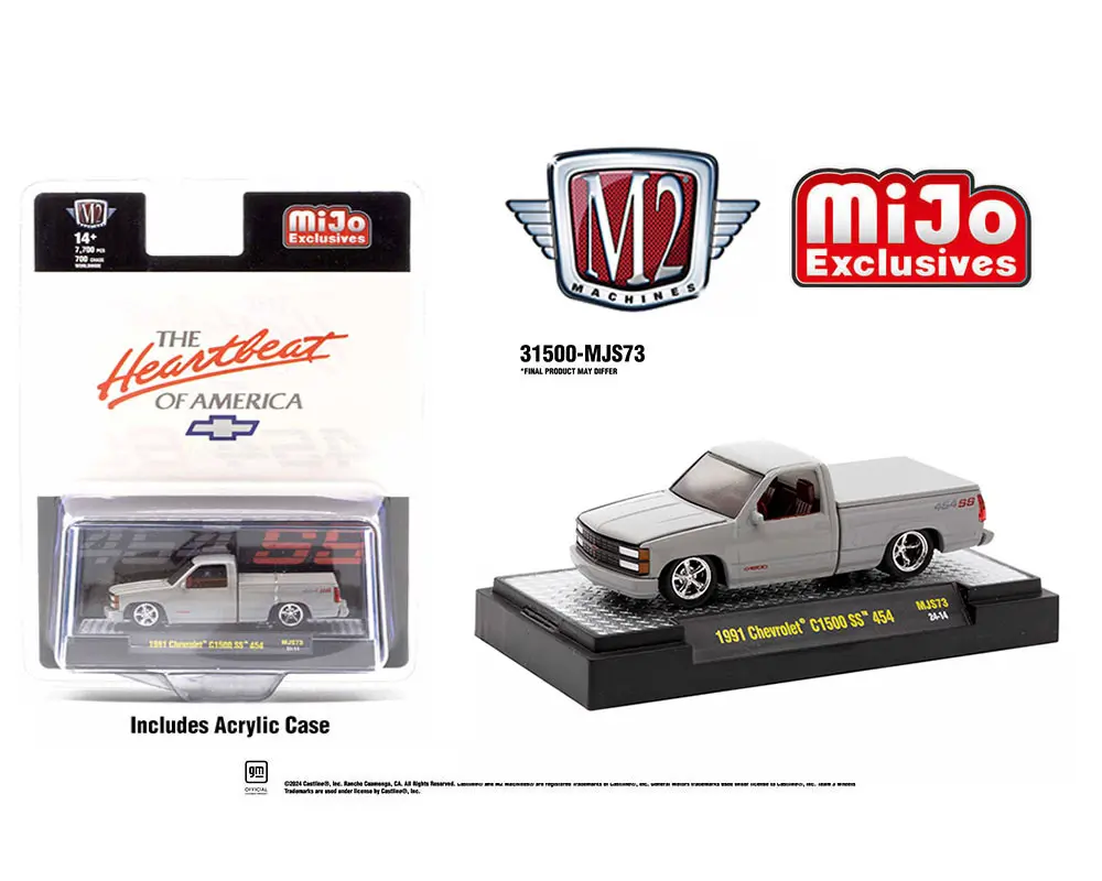 M2 Machines 1:64 1991 Chevrolet C1500 Ss 454 Pickup Truck Limited Edition – Silver