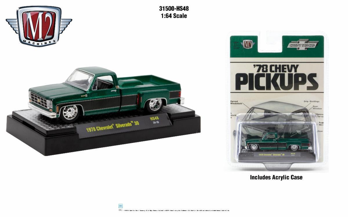 M2 Machines 1:64 1978 Chevrolet Silverado 30 – Green