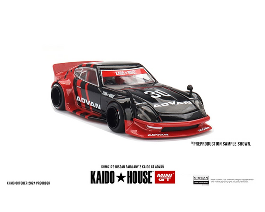 (Preorder) Kaido House x Mini GT 1:64 Nissan Fairlady Z Kaido GT ADVAN – Black