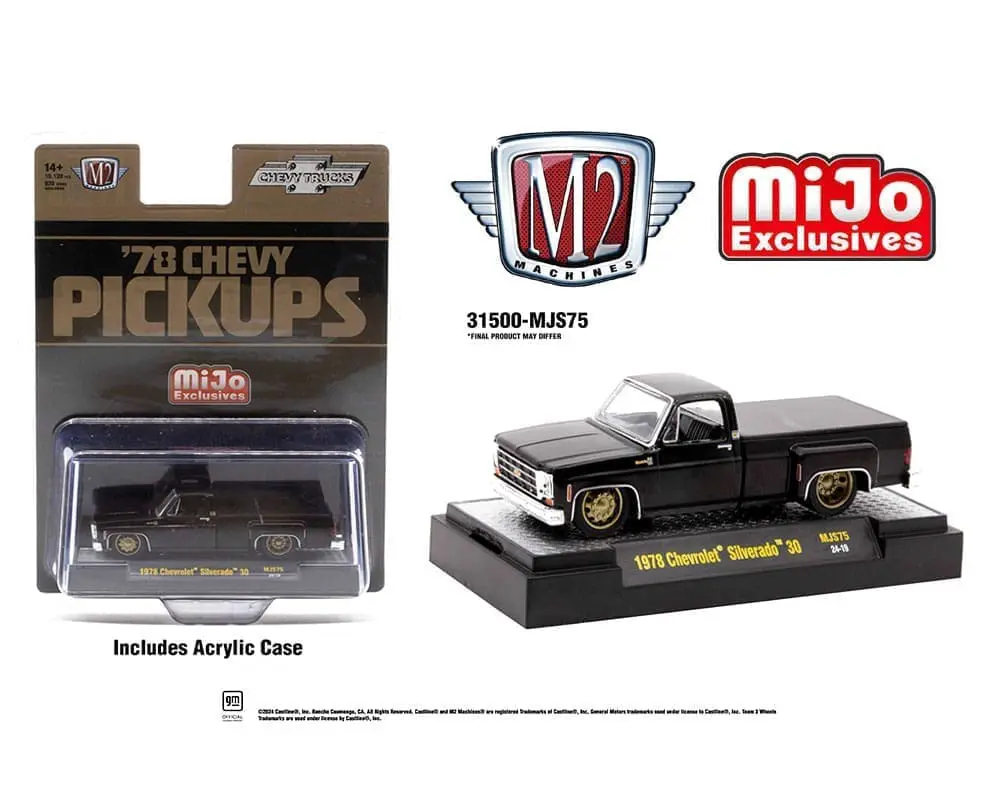 Camion Hot Wheels Modellino Camion M2 Machines 1:64 Chevrolet Silverado 1978 - Edizione Limitata Nero Lucido Garage Macchine Per Bambini Camion Hot Wheels Modellino Camion M2 Machines 1:64 Chevrolet Silverado 1978 - Edizione Limitata Nero Lucido Garage Macchine Per Bambini