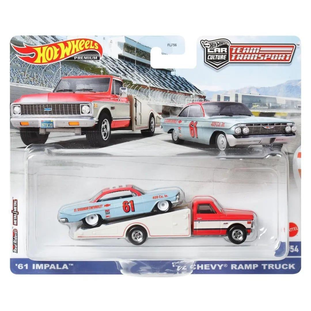 Hot Wheels '61 Impala - Chevy Ramp Truck Team Transport