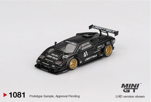 #1081 - Mini GT 1:64 Lamborghini Countach LB-WORKS – Black