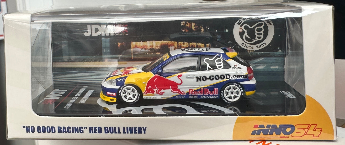 Inno64 Honda Civic “No Good Racing” Red Bull Livery