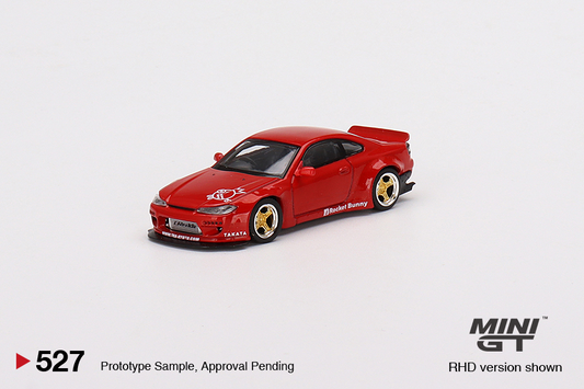 Mini GT 1:64 Nissan Silvia (S15) Rocket Bunny Red Mijo Exclusives #527