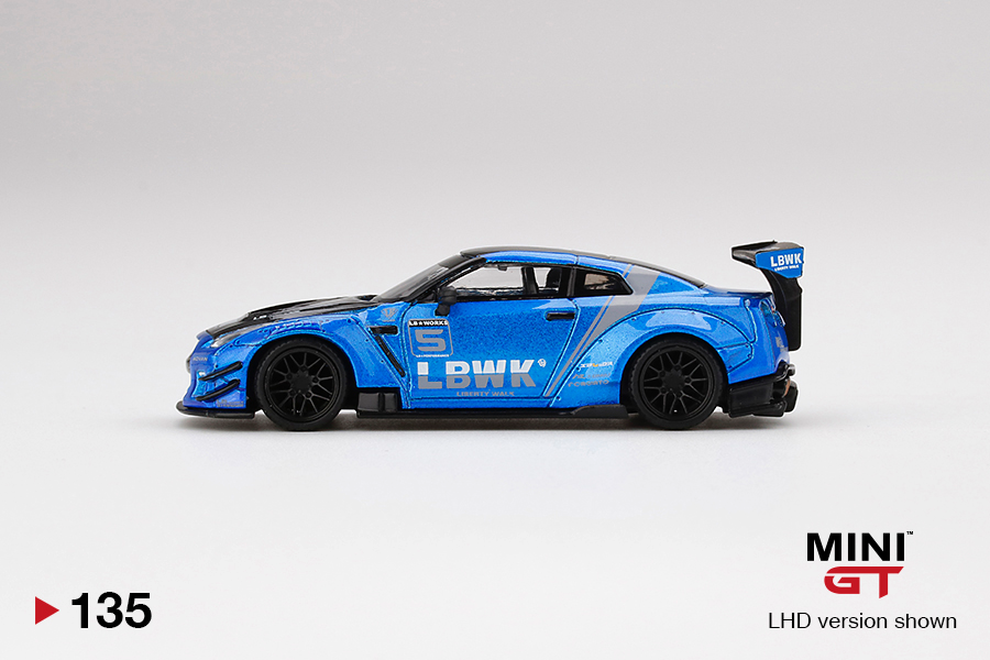 #135 - Mini GT LB WORKS Nissan GT-R (R35) Blue, LB Work Livery 2.0