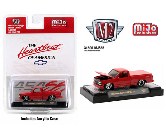 M2 Machines 1:64 1993 Chevrolet C1500 SS 454 Red Limited Edition Mijo Exclusives