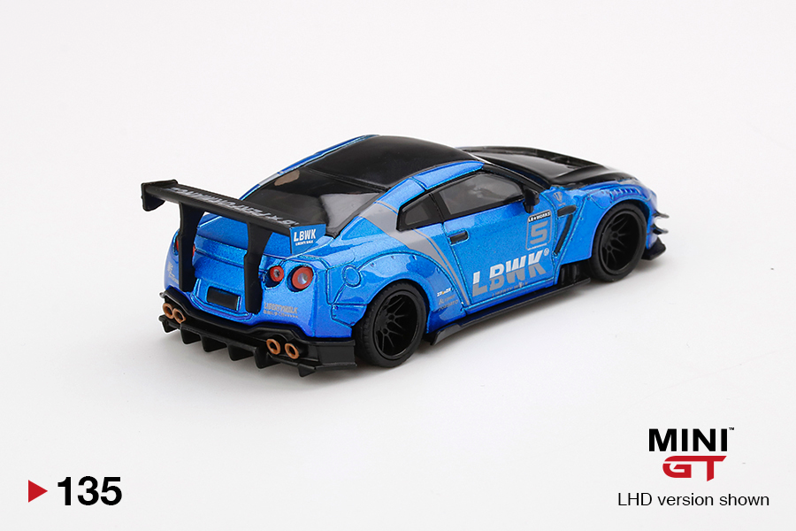 #135 - Mini GT LB WORKS Nissan GT-R (R35) Blue, LB Work Livery 2.0