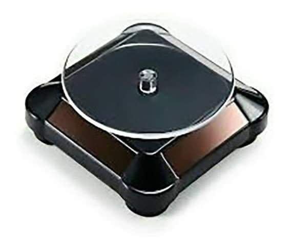 3.5″ Solar Display Stand Turntable 360 Degree Rotating Black Base ...