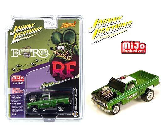 Johnny Lightning 1:64 1980 Chevrolet Silverado Rat Fink Zinger - MiJo Exclusives - Limited 1 of 4,800