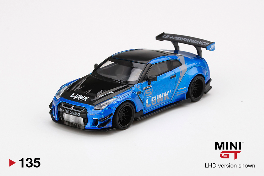 #135 - Mini GT LB WORKS Nissan GT-R (R35) Blue, LB Work Livery 2.0